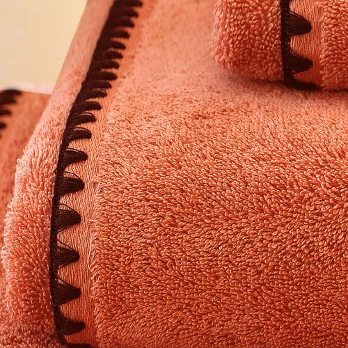 Serviette De Toilette 50x100 Rouge Brique En Coton