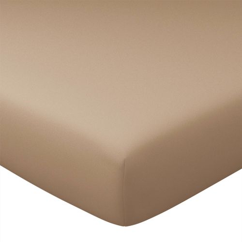 Drap-housse 90x200x28 Beige En Coton