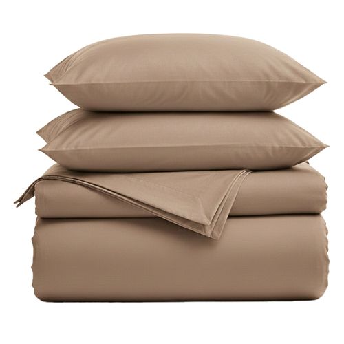 Housse De Couette 140x200 Beige En Coton