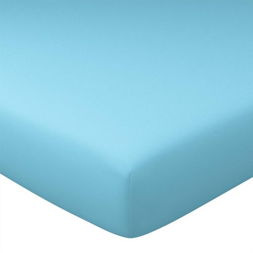 Drap-housse 120x200x28 Bleu Nuage En Coton