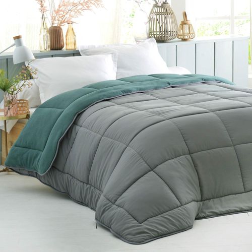 Couette Tempérée 200x200 Gris Moyen En Polyester