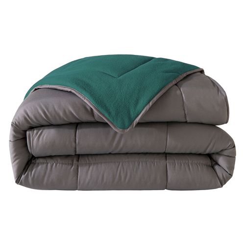 Couette Très Chaude 260x240 Gris Moyen En Polyester