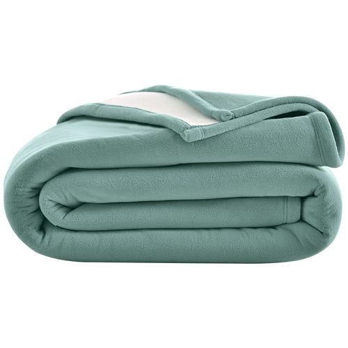 Couverture  Très Chaude 220x240 Vert Eucalyptus En Polyester