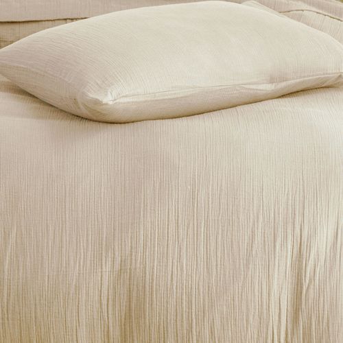 Housse De Couette 260x240 Beige En Coton