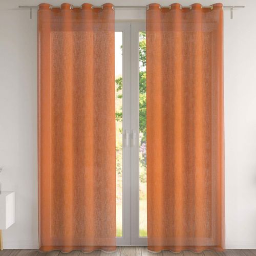 Voilage 140x240 Orange Terracotta En Polyester
