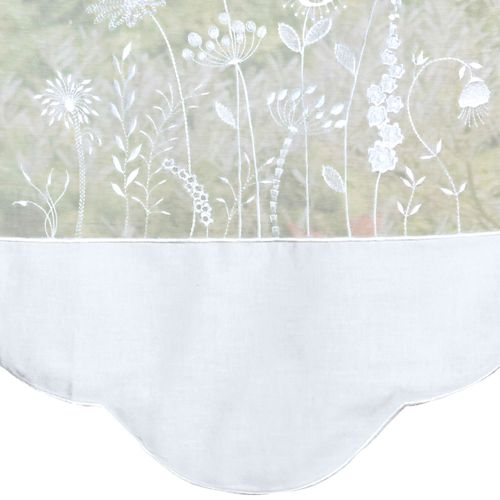 Voilage Pointe 45x120 Blanc En Polyester