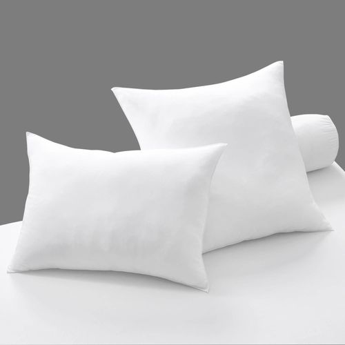 Lot De 2 Oreiller Médium 65x65 Blanc En Coton