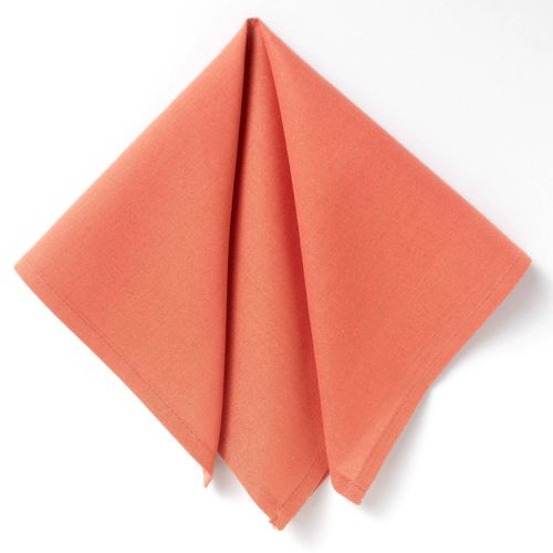 Serviette De Table 43x43 Orange Corail En Coton