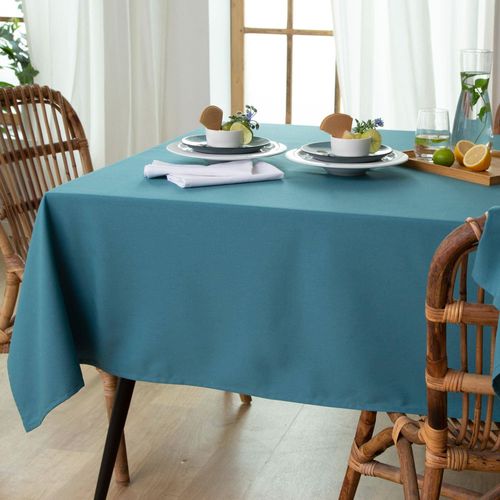 Nappe 150x200 Bleu Canard En Coton