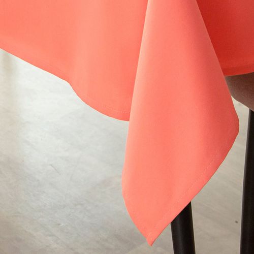 Nappe 150x150 Orange Corail En Coton