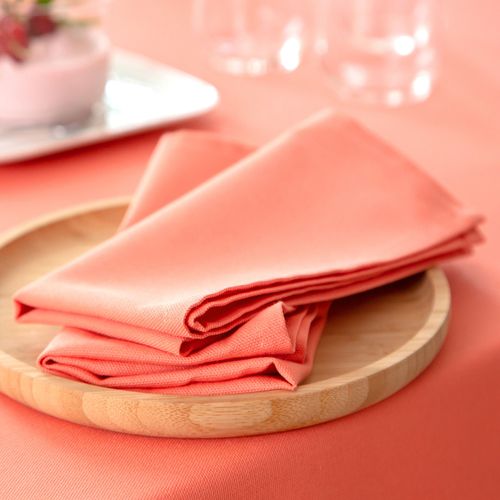Nappe 150x300 Orange Corail En Coton
