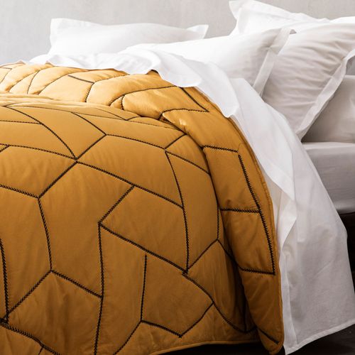 Plaid 150x200 Jaune Moutarde En Polyester