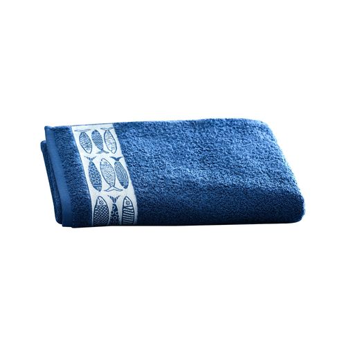 Serviette De Toilette 50x100 Bleu En Coton 450 G/m²
