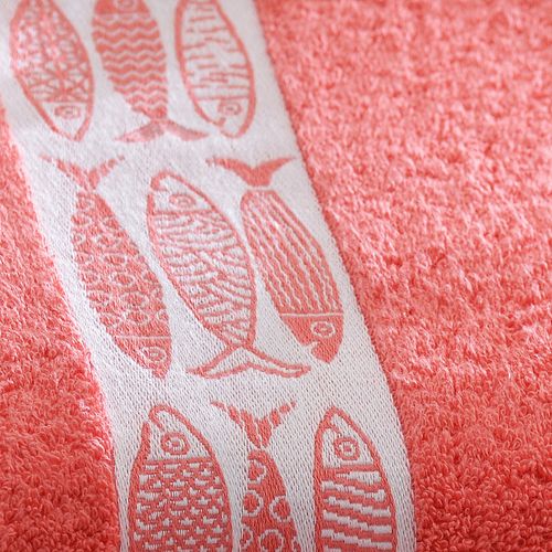 Serviette De Toilette 50x100 Orange Corail En Coton 450 G/m²