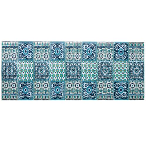 Tapis Vinyle 40x60 Bleu Turquoise En Synthétique