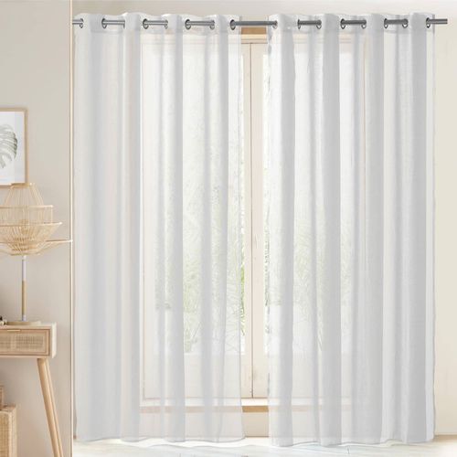 Voilage 140x180 Blanc En Polyester