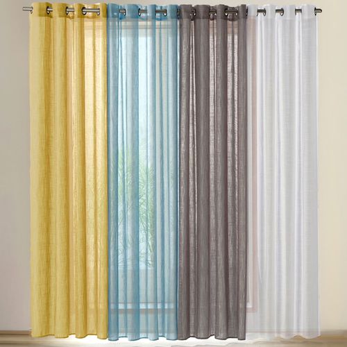 Voilage 140x240 Bleu En Polyester