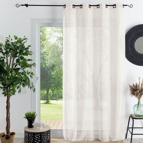 Voilage 145x180 Blanc Ivoire En Polyester