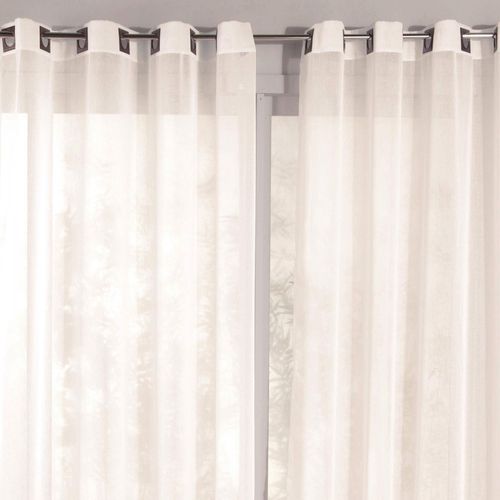 Voilage 145x180 Blanc Ivoire En Polyester