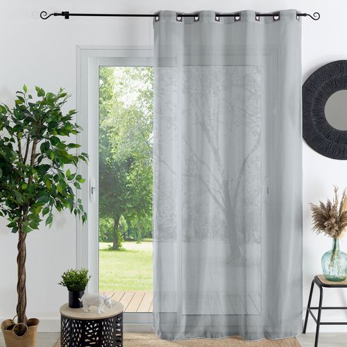 Voilage 145x240 Gris Perle En Polyester