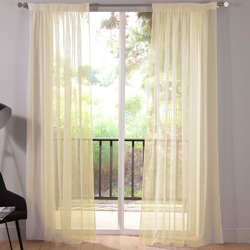 Voilage 295x240 Blanc Ivoire En Polyester