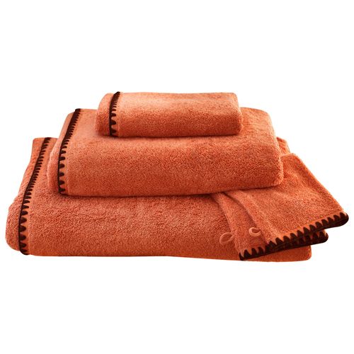 Drap De Bain 70x130 Rouge Brique En Coton
