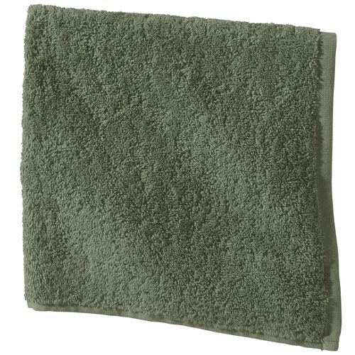 Lot De 2 Essuie-mains 50x50 Vert Olive En Coton