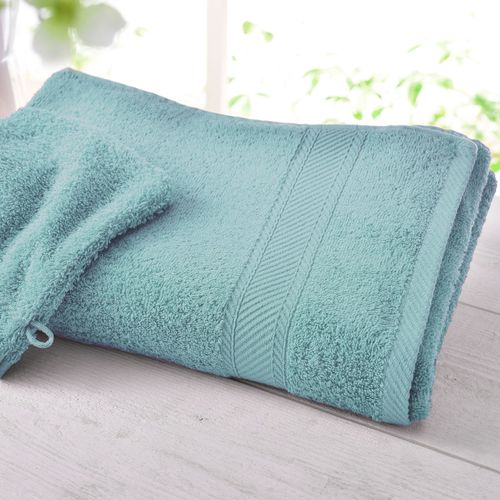 Drap De Bain 100x150 Bleu Aqua En Coton