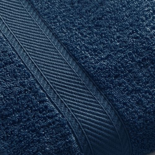 Drap De Bain 100x150 Bleu Marine En Coton