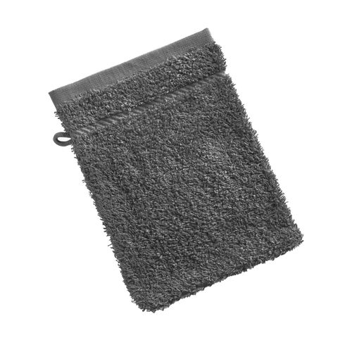 Lot De 2 Gant De Toilette 15x20 Gris Foncé En Coton