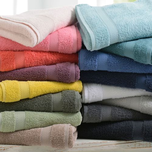 Lot De 2 Serviette De Toilette 50x100 Gris Galet En Coton