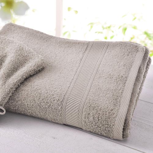 Drap De Bain 70x140 Gris Galet En Coton