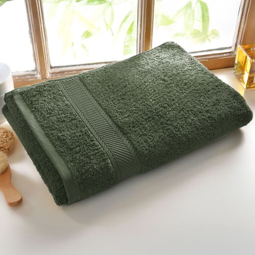 Lot De 2 Gant De Toilette 15x20 Vert Olive En Coton