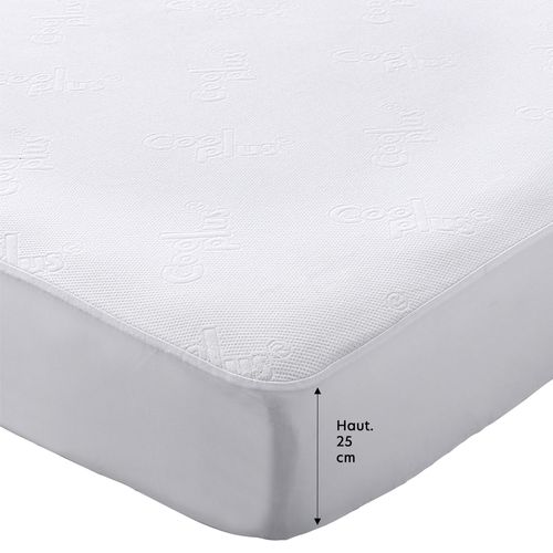 Protège Matelas 160x200 Blanc En Polyester