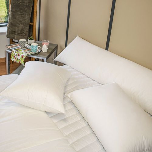 Traversin Ergonomique L. 160 Blanc En Coton