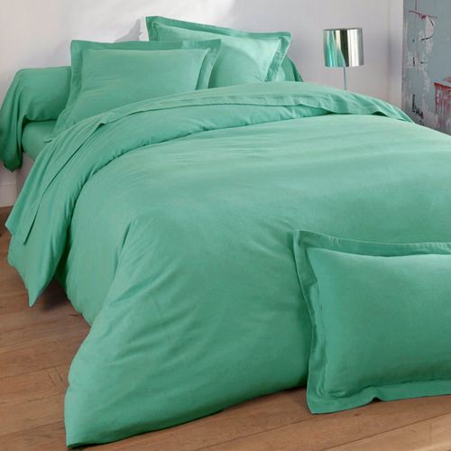 Drap-housse 140x200x28 Vert Jade En Coton