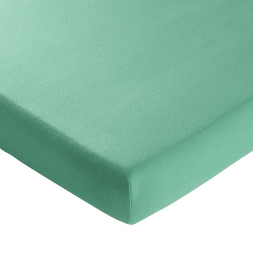 Drap-housse 90x200x28 Vert Jade En Coton