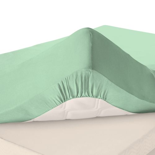 Drap-housse Grand Bonnet 180x200x32 Vert Jade En Coton