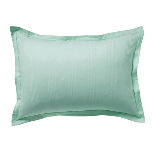 Taie Volant 63x63 Bleu Céladon En Coton