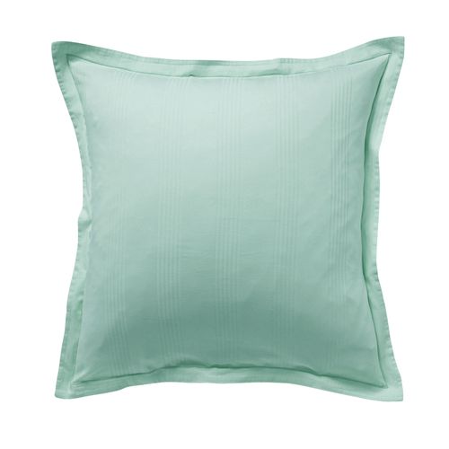 Taie Volant 63x63 Bleu Céladon En Coton