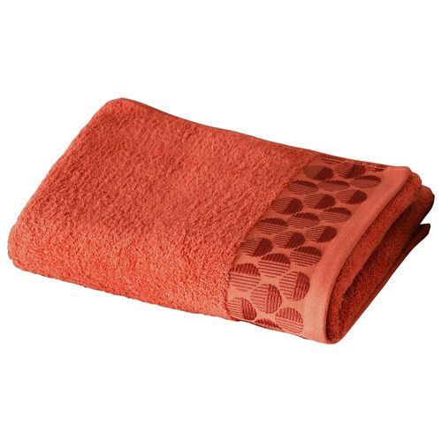 Serviette De Toilette 50x90 Orange Terracotta En Coton 450 G/m²