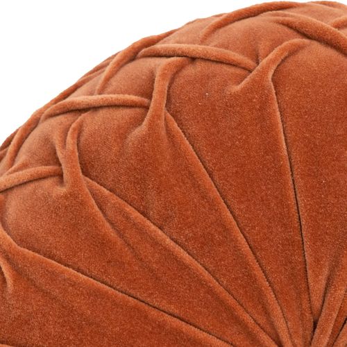 Coussin Rond Rouge Tomette En Coton