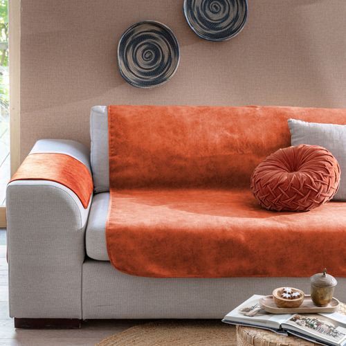 Coussin Rond Rouge Tomette En Coton