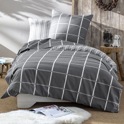 Drap-housse 90x190x28 Gris Foncé En Coton