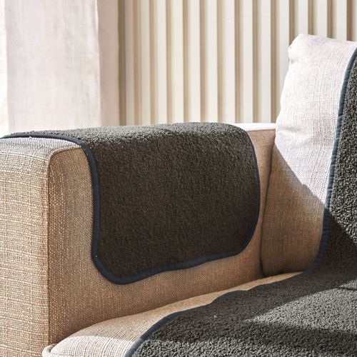 Protège Canapé 145x200 Gris Foncé En Polyester