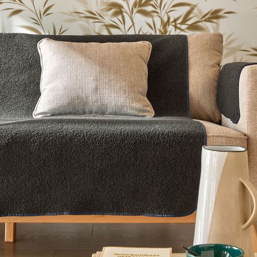 Protège Canapé 145x200 Gris Foncé En Polyester