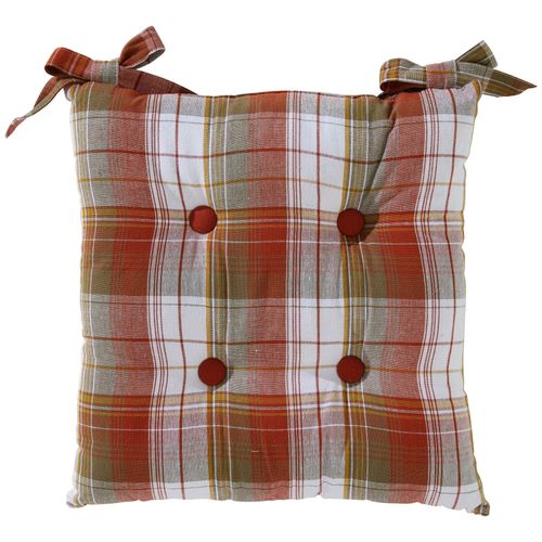 Lot De 2 Galette 40x40 Orange Terracotta En Coton