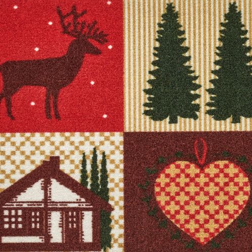 Tapis De Cuisine 40x60 Rouge En Textile