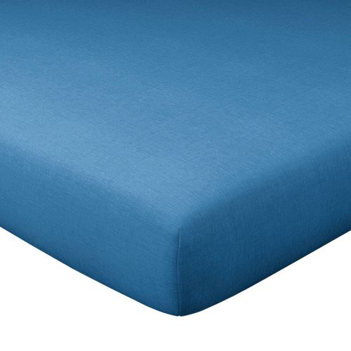 Drap-housse 90x200x28 Bleu Océan En Coton