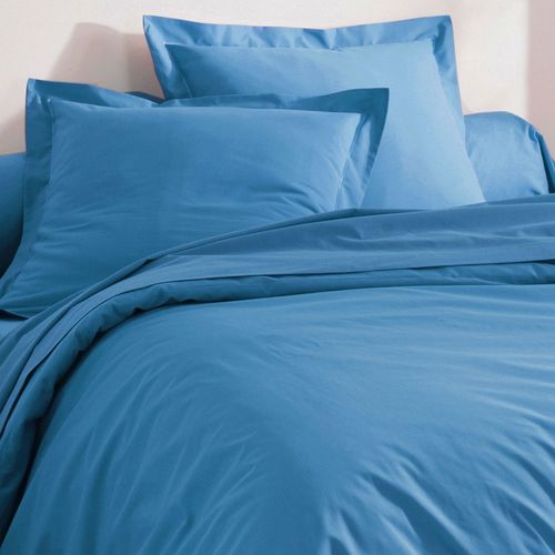 Drap-housse 140x200x28 Bleu Océan En Coton